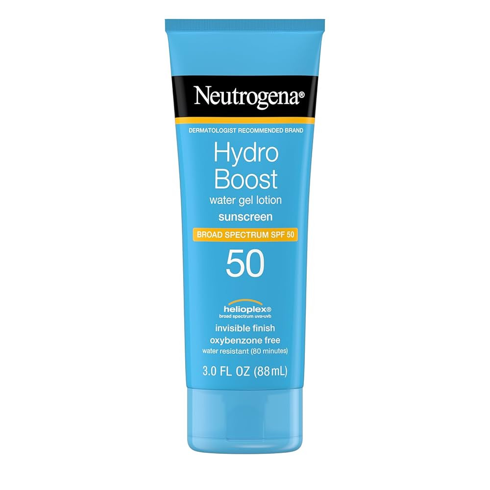 Neutrogena Hydro Boost Moisturizing Water Gel Sunscreen Lotion with Broad Spectrum SPF 50, Water-... | Amazon (US)