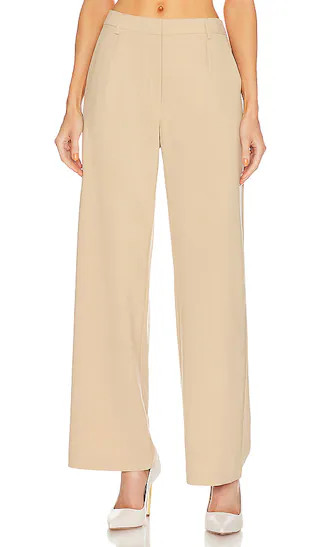 Callista Pant in Beige | Revolve Clothing (Global)