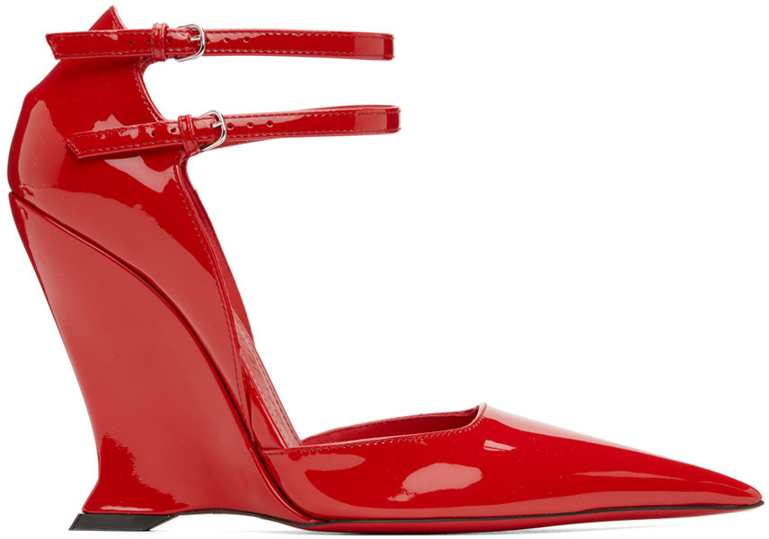 Ferragamo Red Vidya Pumps | SSENSE
