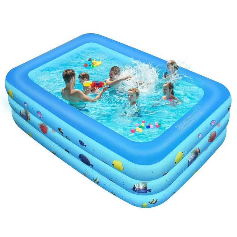 Inflatable Pool, Durable Thickened Blow up Kiddie Pool for Kids, Toddlers and Adults, BPA-Free Fa... | Walmart (US)