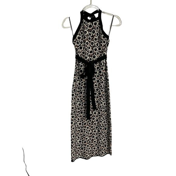 DVF Target Diane Von Furstenberg Halter Tie Neck Poppy Sweaterknit Midi Dress XS | Poshmark