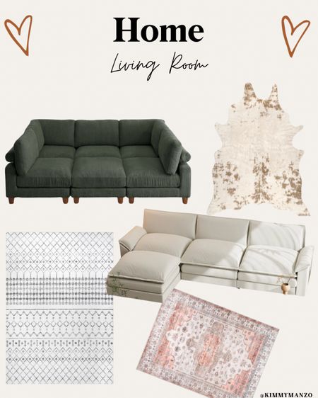 Must have sectional couches and washable rugs to complete your living room! Perfect for a spring refresh! 

The white couch is under $500! 

Home
Couch
Rugs
Boho style
Cow hide rug 
Farmhouse boho 
Home decor 

#LTKfindsunder100 #LTKhome #LTKstyletip