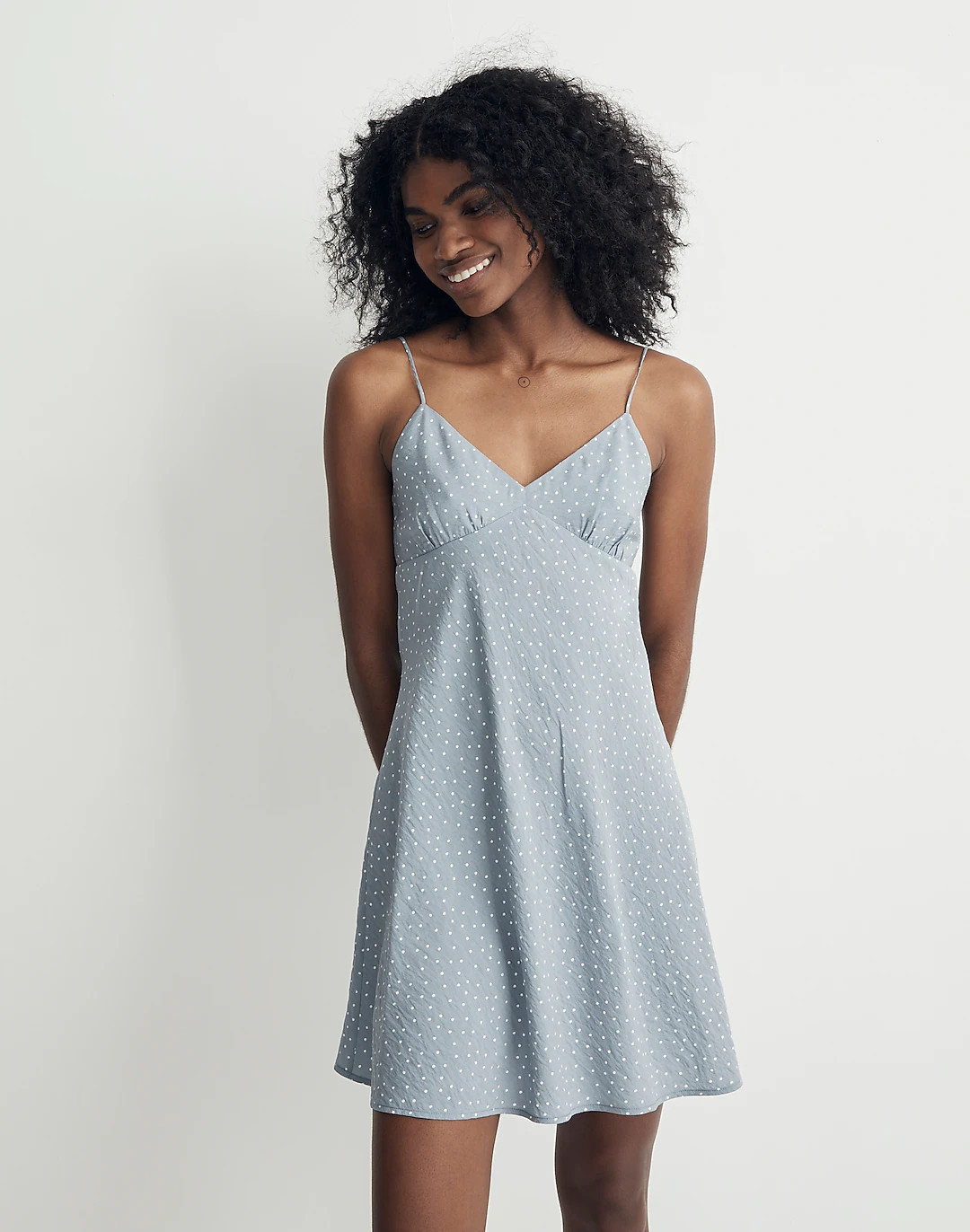 Layton Mini Slip Dress in Dot | Madewell