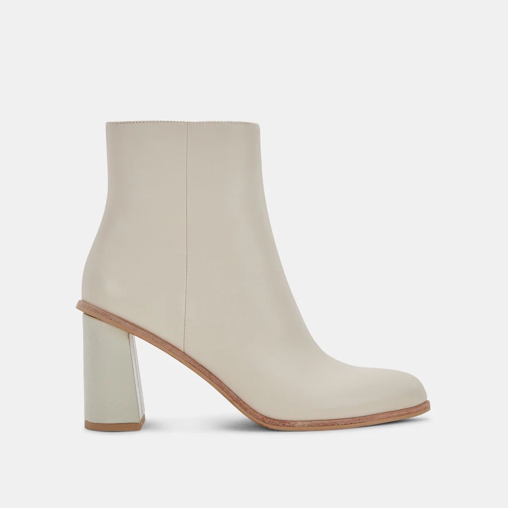 TIMONE BOOTIES IVORY LEATHER | DolceVita.com