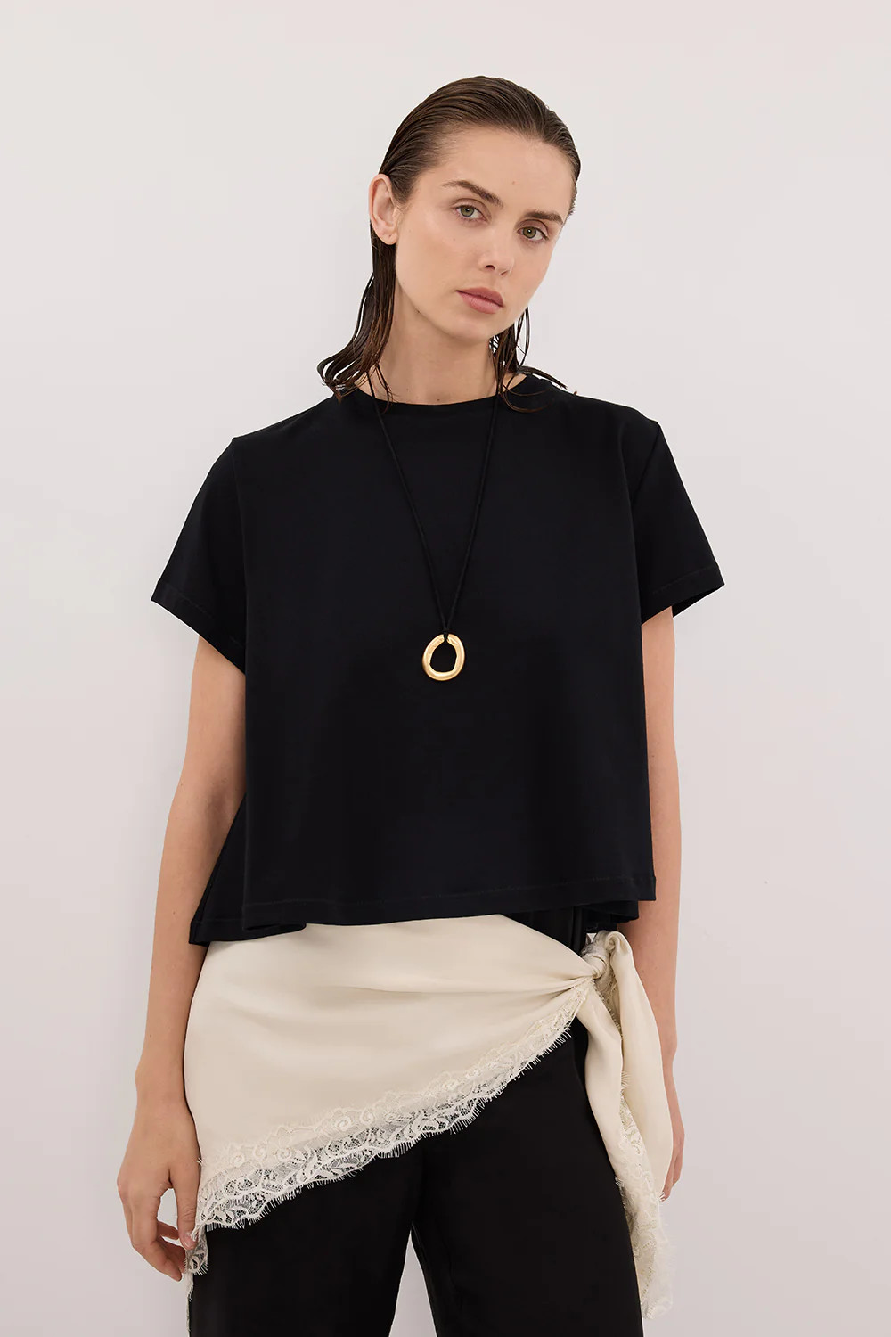 ANDREA SANDSTONE CUPRO LACE SCARF - PRE ORDER | DISSH