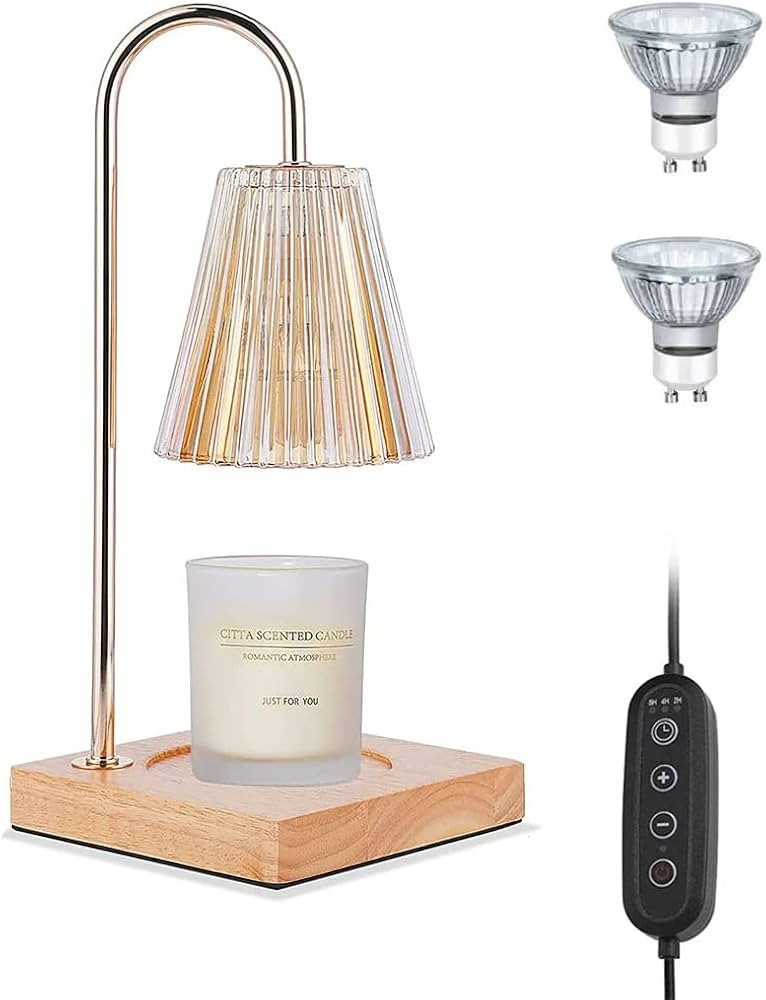 Singring Candle Warmer Lamp Gold Electronic Melting Wax Crystal Lamp with Timer Brightness Adjust... | Amazon (US)