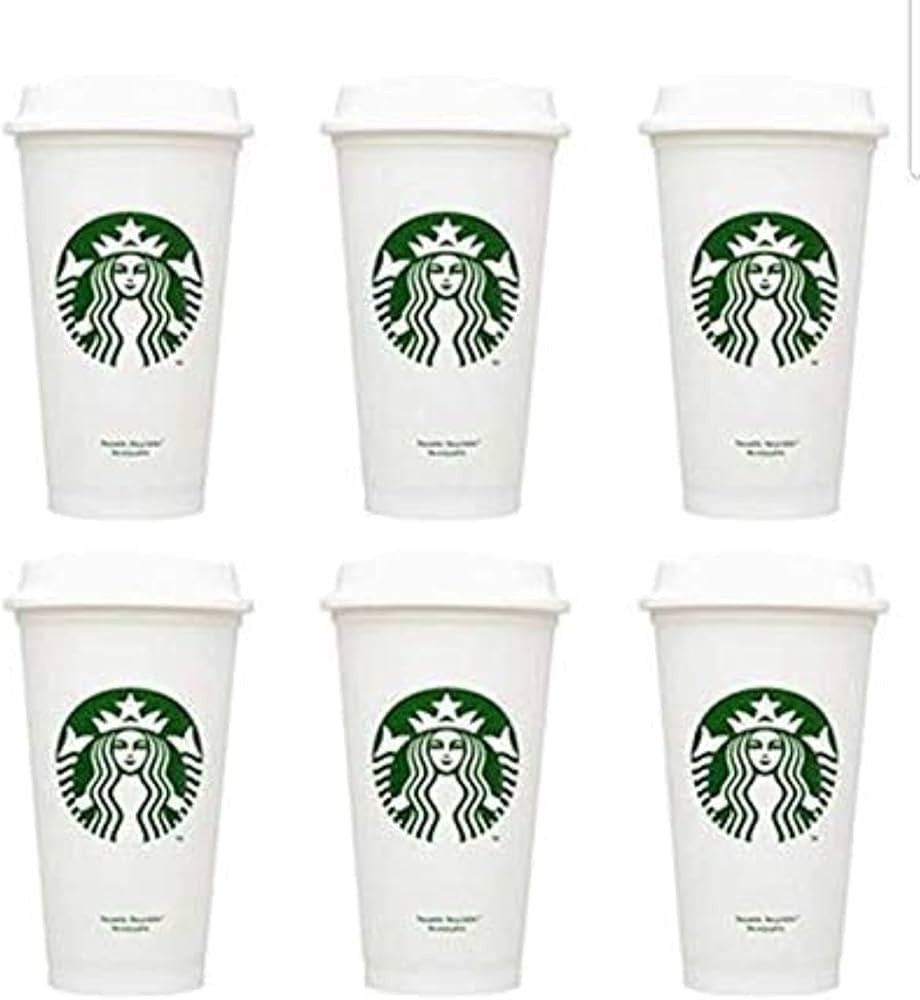 STARBUCKS Reusable Recyclable Grande 16 OZ Plastic Travel To Go Coffee Cups BPA Free (6pcs) | Amazon (CA)