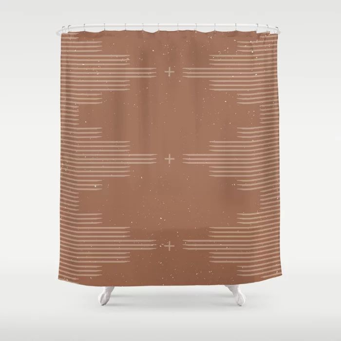 Southwestern Minimalist - Camel Brown Shower Curtain | Society6