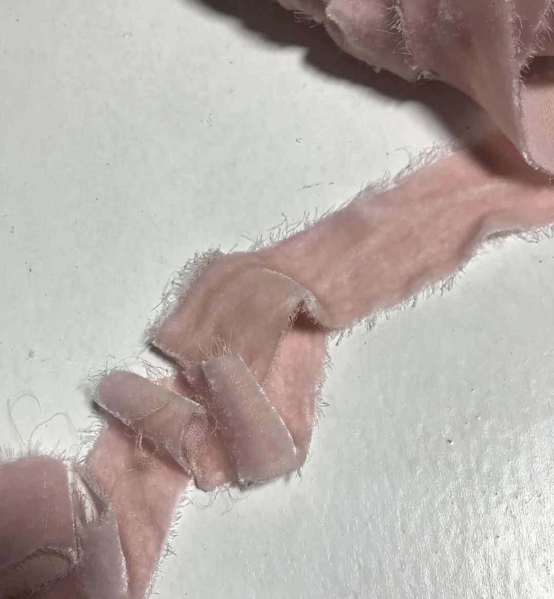 Hand Dyed Lambs Ear Pink Silk Velvet Ribbon 4 Widths to - Etsy | Etsy (US)