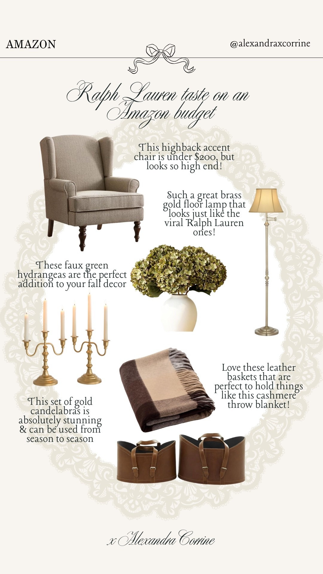 Ralph Lauren taste on an Amazon budget 🕰️🤎🧺🍂

Ralph Lauren home decor, Ralph Lauren aesthetic, fall decor, fall home decor, autumn aesthetic, chic fall home decor, bougie on a budget, amazon home decor finds

#LTKSeasonal #LTKHome