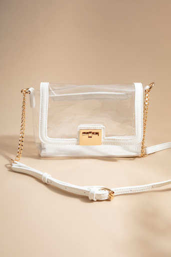 Malvina Clear Crossbody Handbag | Francesca's