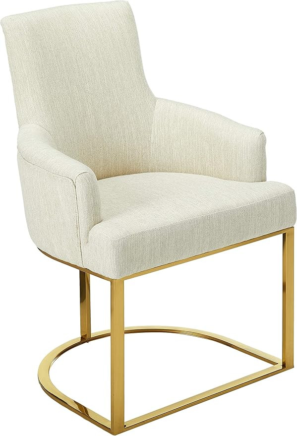 Christopher Knight Home Eric MacMillan Modern Glam Fabric Chair, Beige | Amazon (US)
