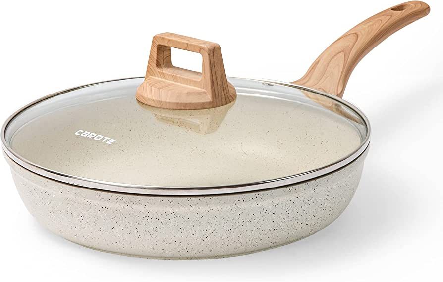 Amazon.com: CAROTE Nonstick Frying Pan Skillet,Non Stick Granite Fry Pan Egg Pan Omelet Pans, Sto... | Amazon (US)