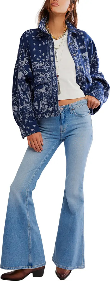 Free People Bandana Jacquard Shirt Jacket | Nordstrom | Nordstrom