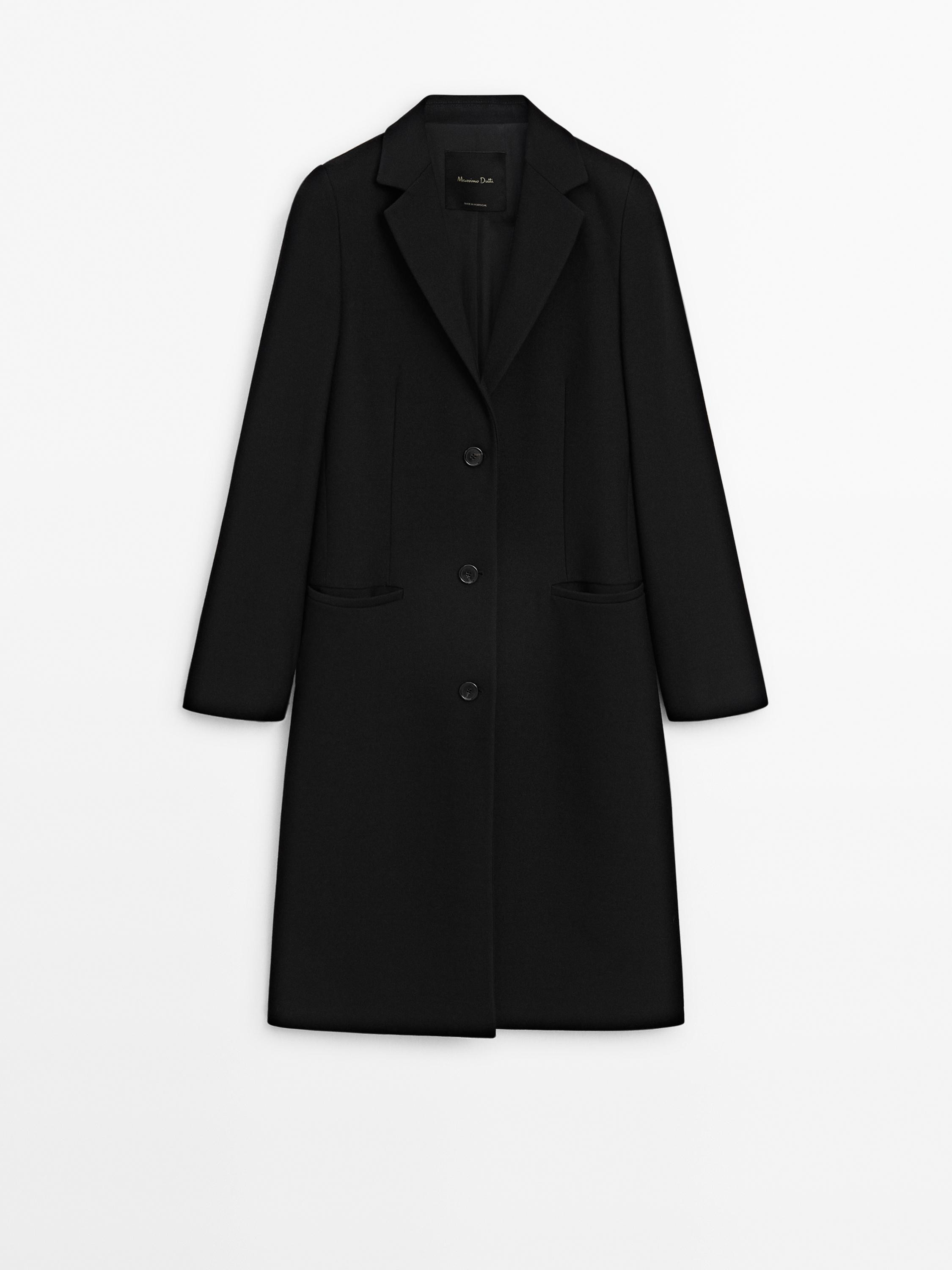 Langer Mantel aus Wollmischgewebe mit Taschen | Massimo Dutti DE