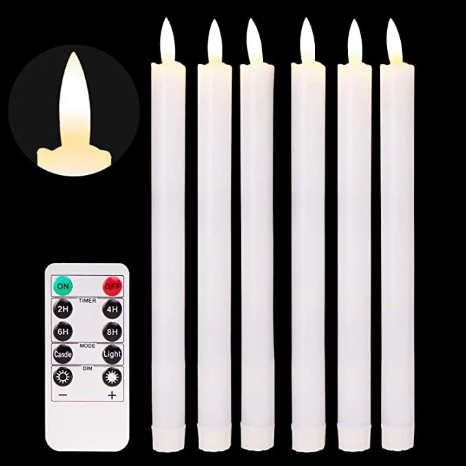 Flameless Tapered Candles Battery Operated, Led Taper Candles Flickering with Timer and Remotes f... | Walmart (US)