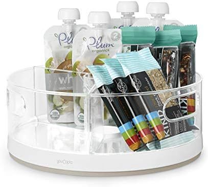 Amazon.com - YouCopia Crazy Susan Kitchen Cabinet Turntable and Snack Organizer with Bins - | Amazon (US)
