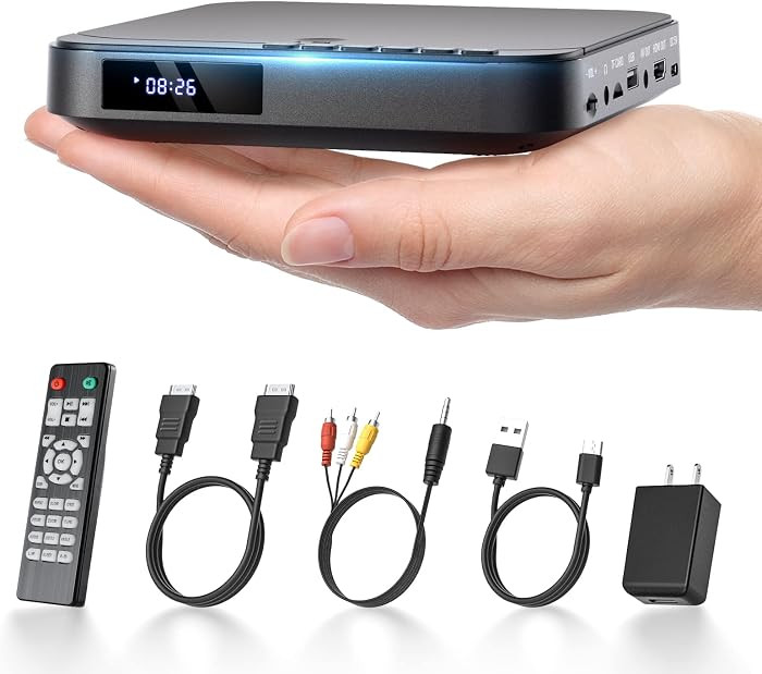 DESOBRY Mini DVD Player for TV with HDMI, Region Free, 1080P Upscaling | Amazon (US)