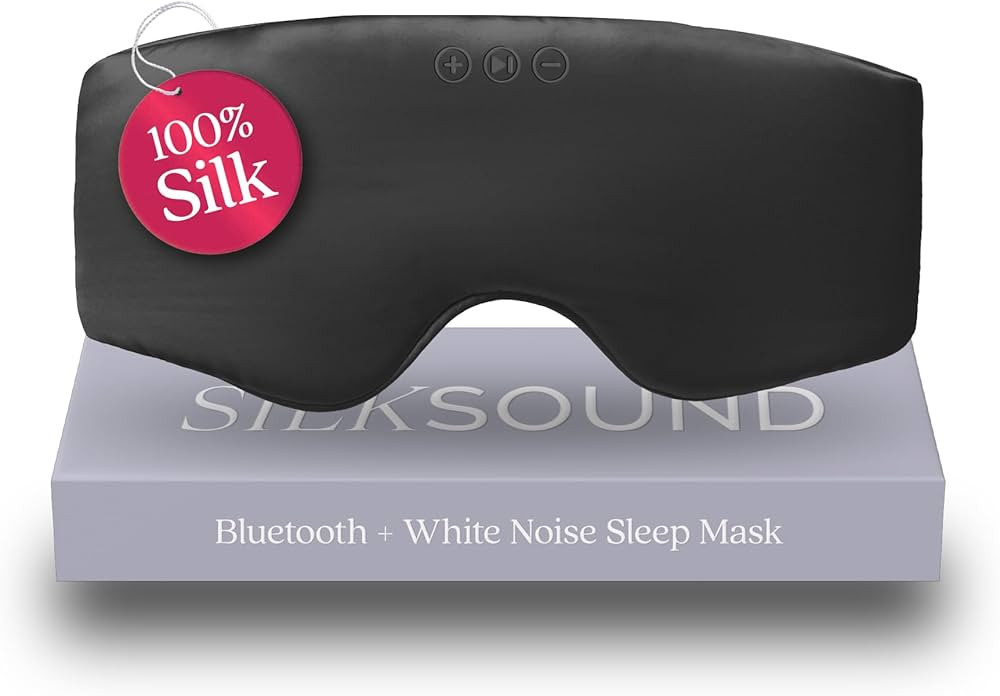 SilkSound 100% Mulberry Silk Bluetooth Sleep Mask, Skin-Friendly Sleeping Eyemask with Bluetooth ... | Amazon (US)
