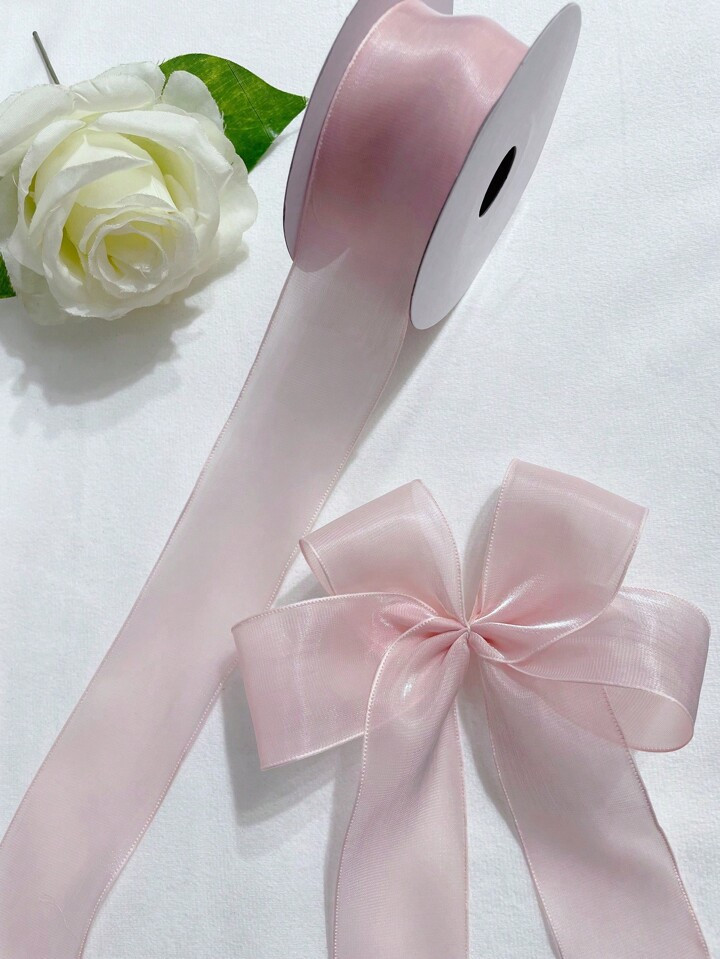 3.8cm Lily Shiny Satin Ribbon Bow, 10 Yards/Roll Flower Gift Wrapping Ribbon | SHEIN