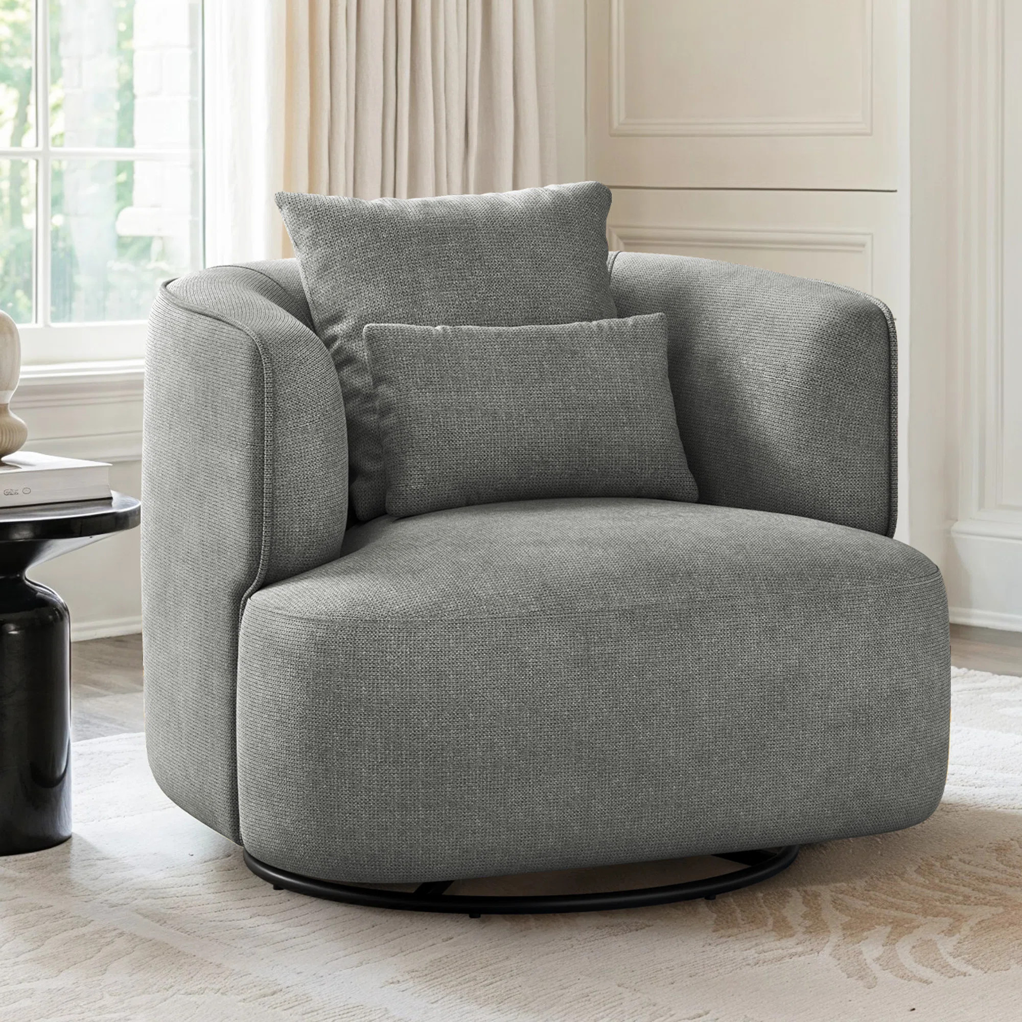 Latitude Run® Darna 32.3" Wide Upholstered Swivel Accent Chair & Reviews | Wayfair | Wayfair North America