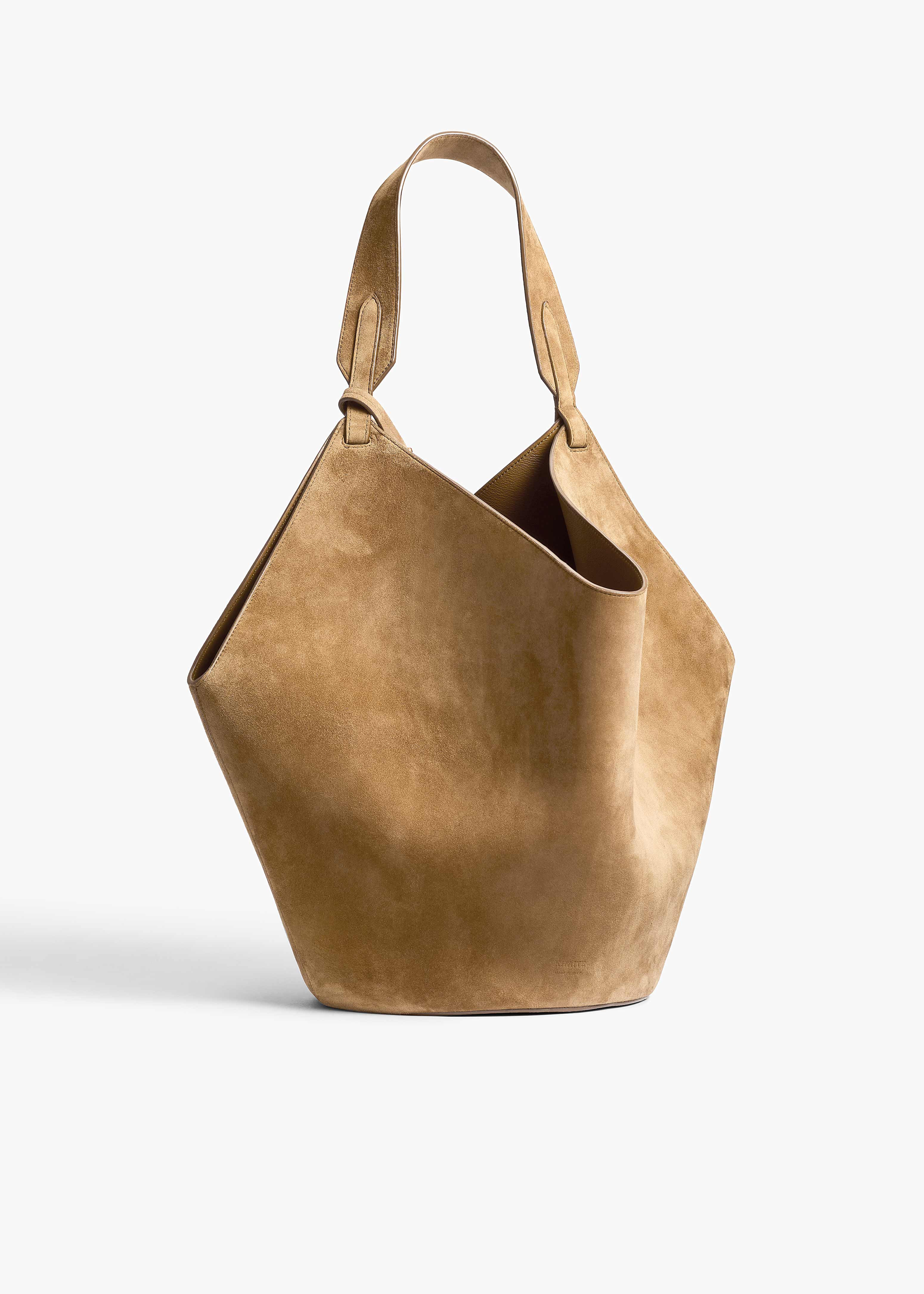 KHAITE - Medium Lotus Tote In Mud Suede | Khaite