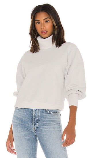 Extended Rib Sweatshirt in Paper Mache | Revolve Clothing (Global)
