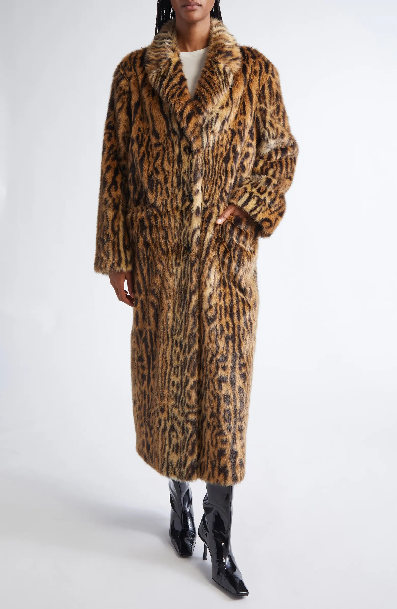 Marceline Leopard Print Faux Fur Coat | Nordstrom