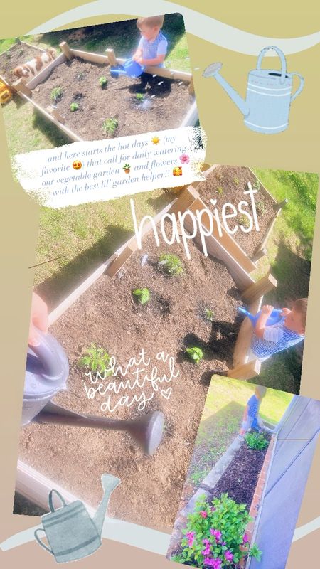 and here starts the hot days ☀️ (my favorite 😍) that call for daily watering our vegetable garden 🪴 and flowers 🌸 with the best lil’ garden helper!! 🥰

#LTKfamily #LTKSeasonal