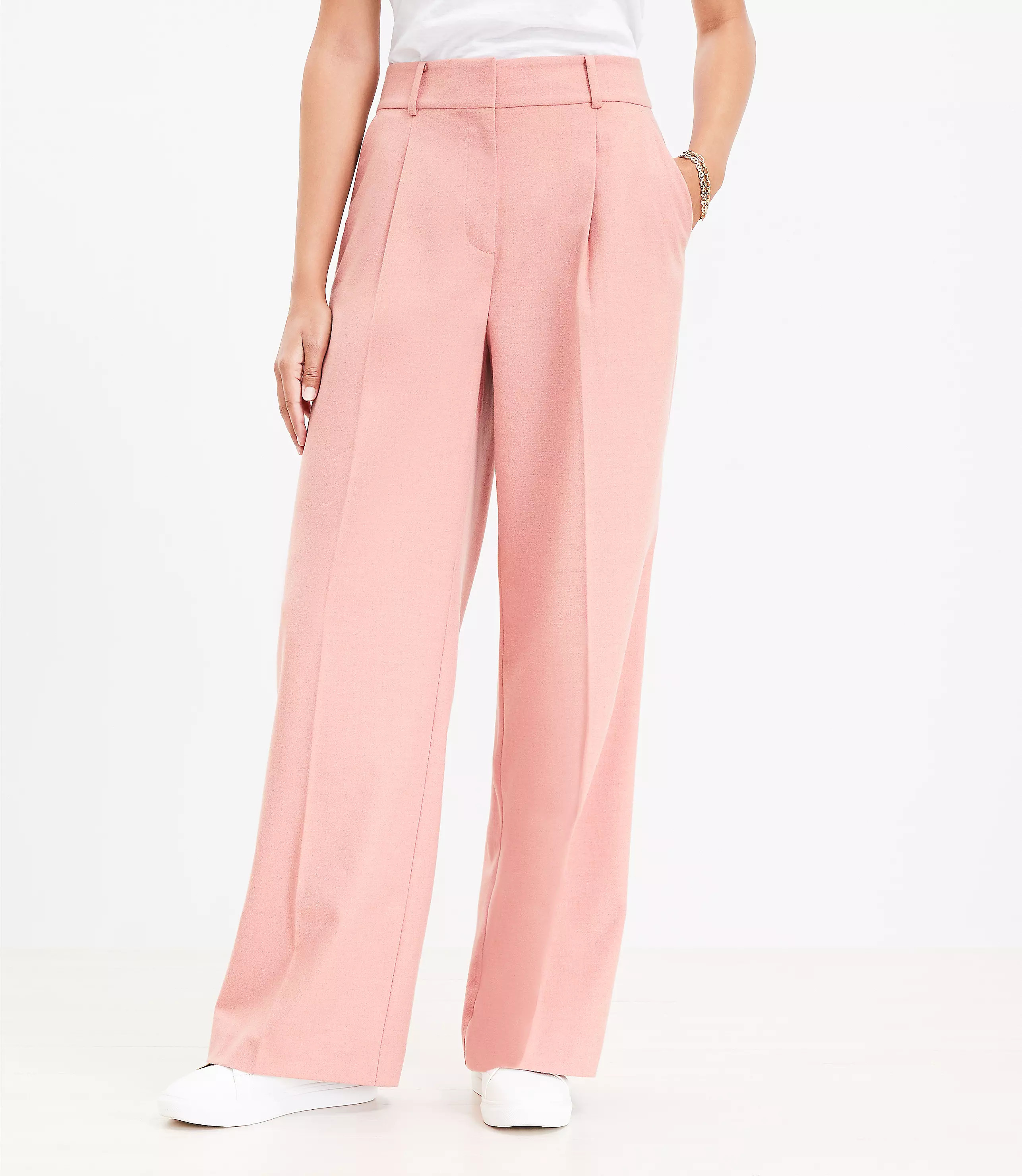 Petite Peyton Trouser Pants in Brushed Flannel | LOFT