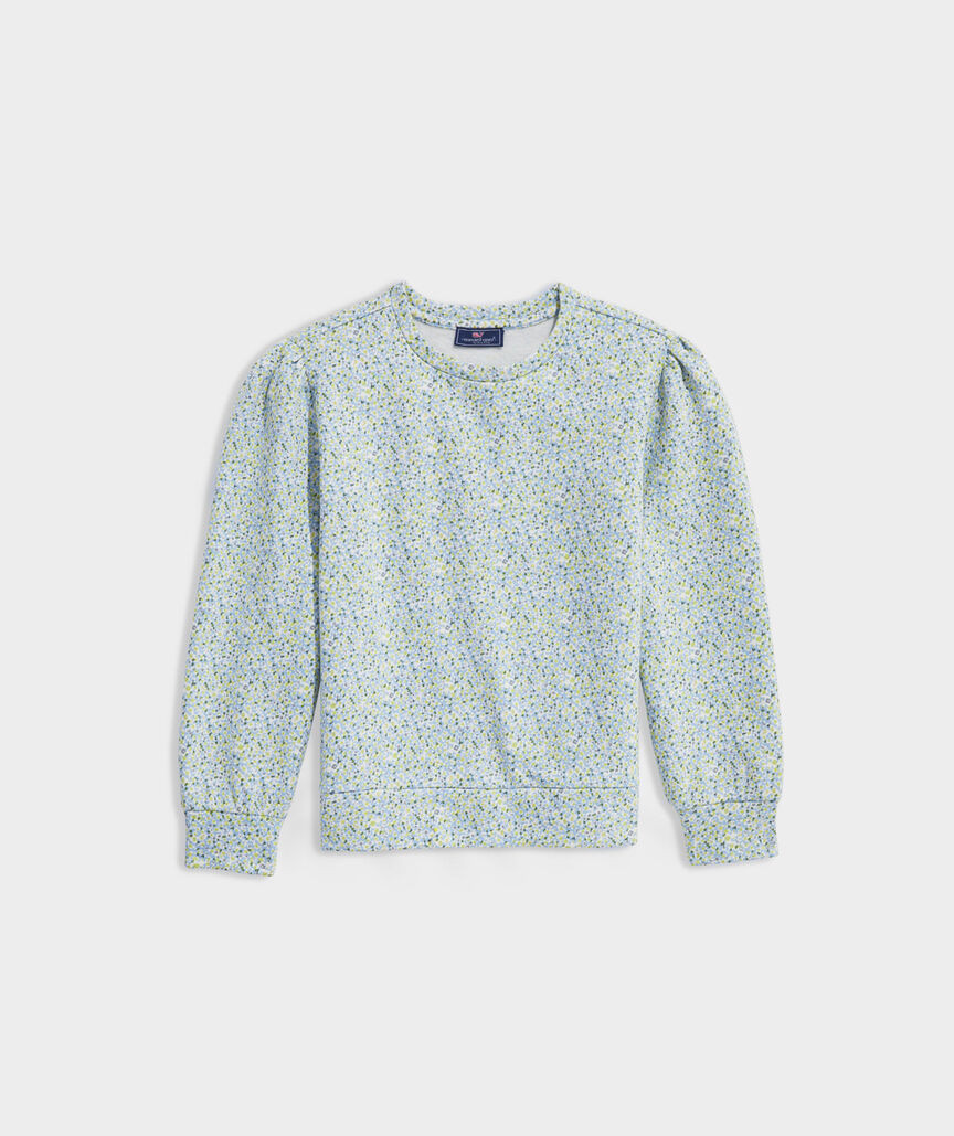 Girls' Puff-Sleeve Sweatshirt | vineyard vines