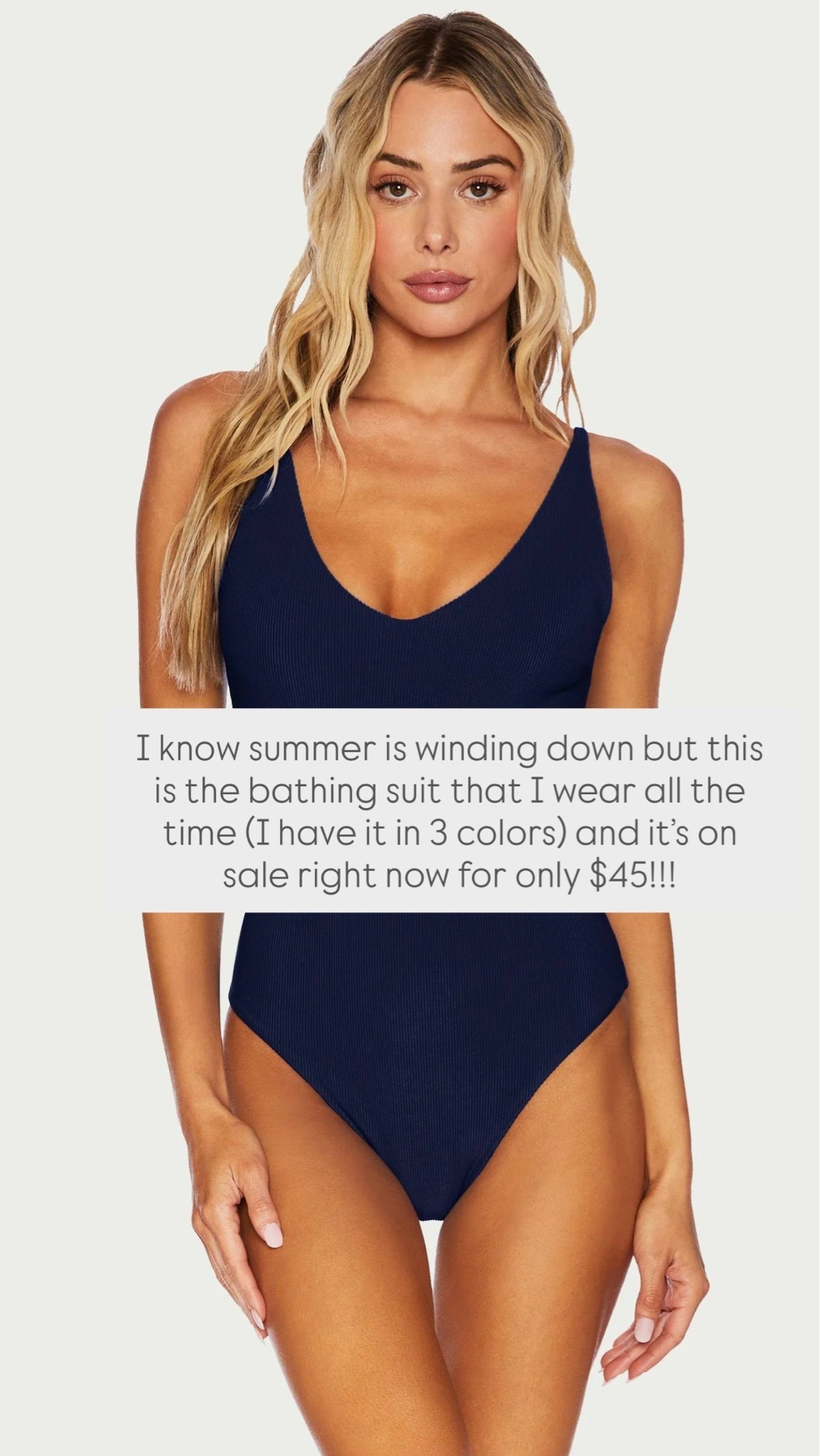 I know summer is winding down but this is the bathing suit that I wear all the time (I have it in 3 colors) and it’s on sale right now for only $45!!!

#LTKSaleAlert #LTKSeasonal #LTKTravel