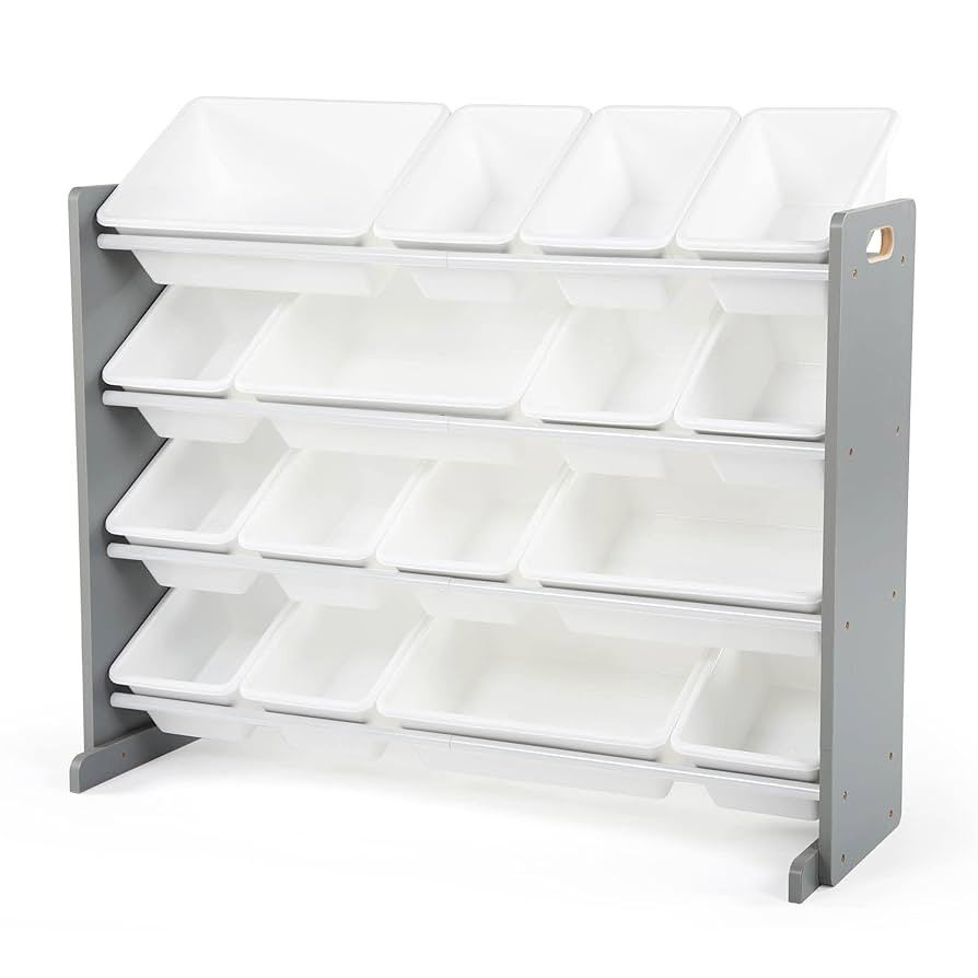 Humble Crew Supersized Toy Storage Organizer with 16 Removable Bins, Grey/White – Large Toy Sto... | Amazon (US)