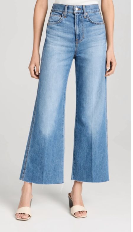 Classic denim for spring, high waisted and love the cut of these.  Perfect paired with a tee or button down 💙 Veronica beard denim, spring denim, jeans, high waisted jeans, ankle flare jeans, Shopbop 

#LTKstyletip