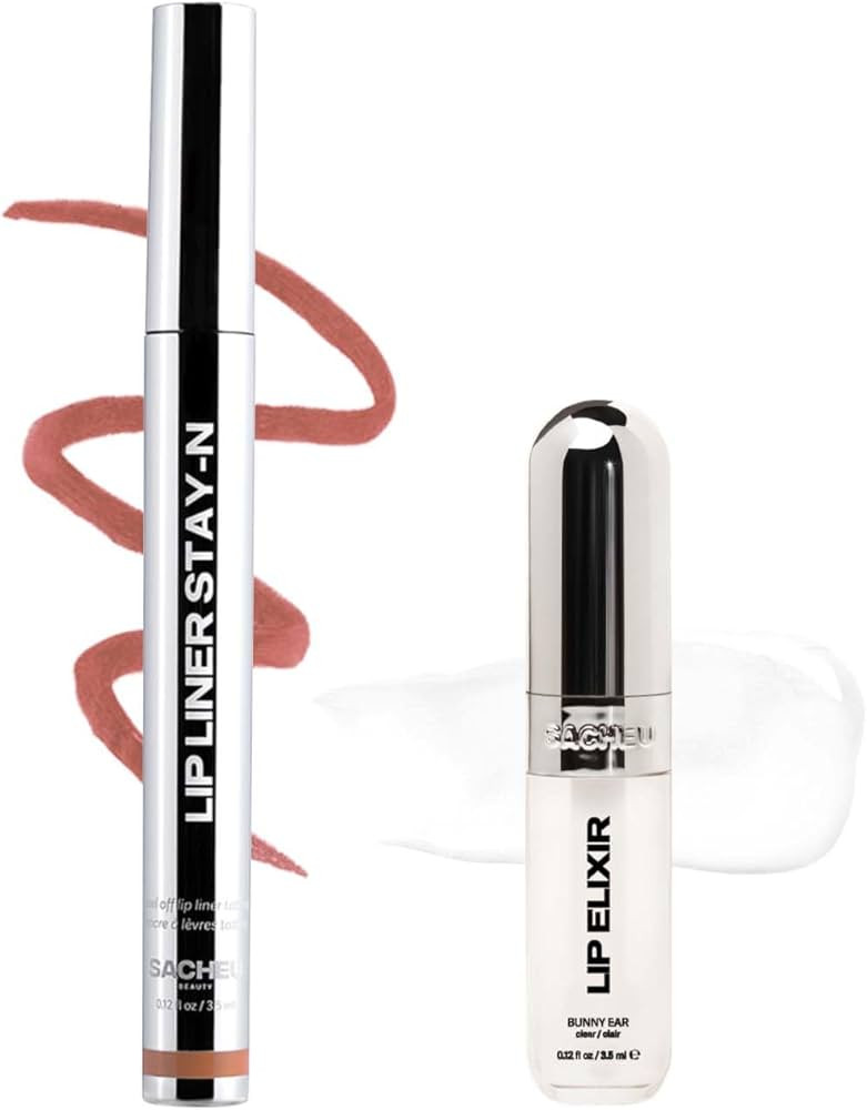 Sacheu Lip Liner STAY-N Peel Off Lip Stain — Long Lasting Waterproof Lip Tint with Hyaluronic A... | Amazon (US)