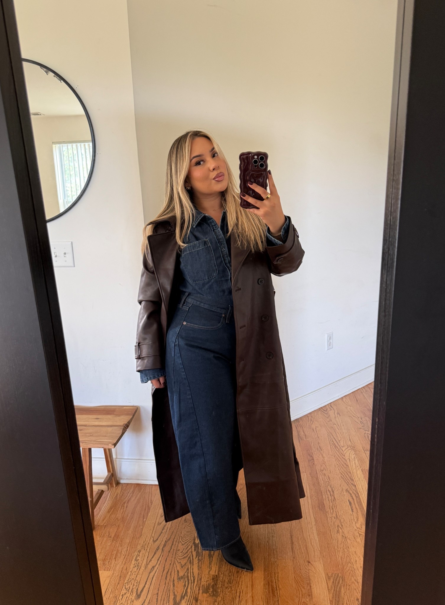 Fall Casual Outfit 👖🤎

Denim Top: Women’s L, linked the men’s as women’s is sold out, size down 1. I’d do M in this case
Jeans: 31Curve (reg length) 
Trench: M 

#LTKSeasonal #LTKSaleAlert #LTKStyleTip