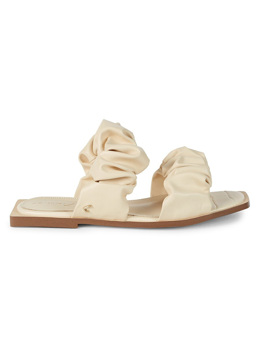 Circus by Sam Edelman Women's Iggy Ruched Slides - Ivory - Size 7.5 Sandals | Saks Fifth Avenue OFF 5TH