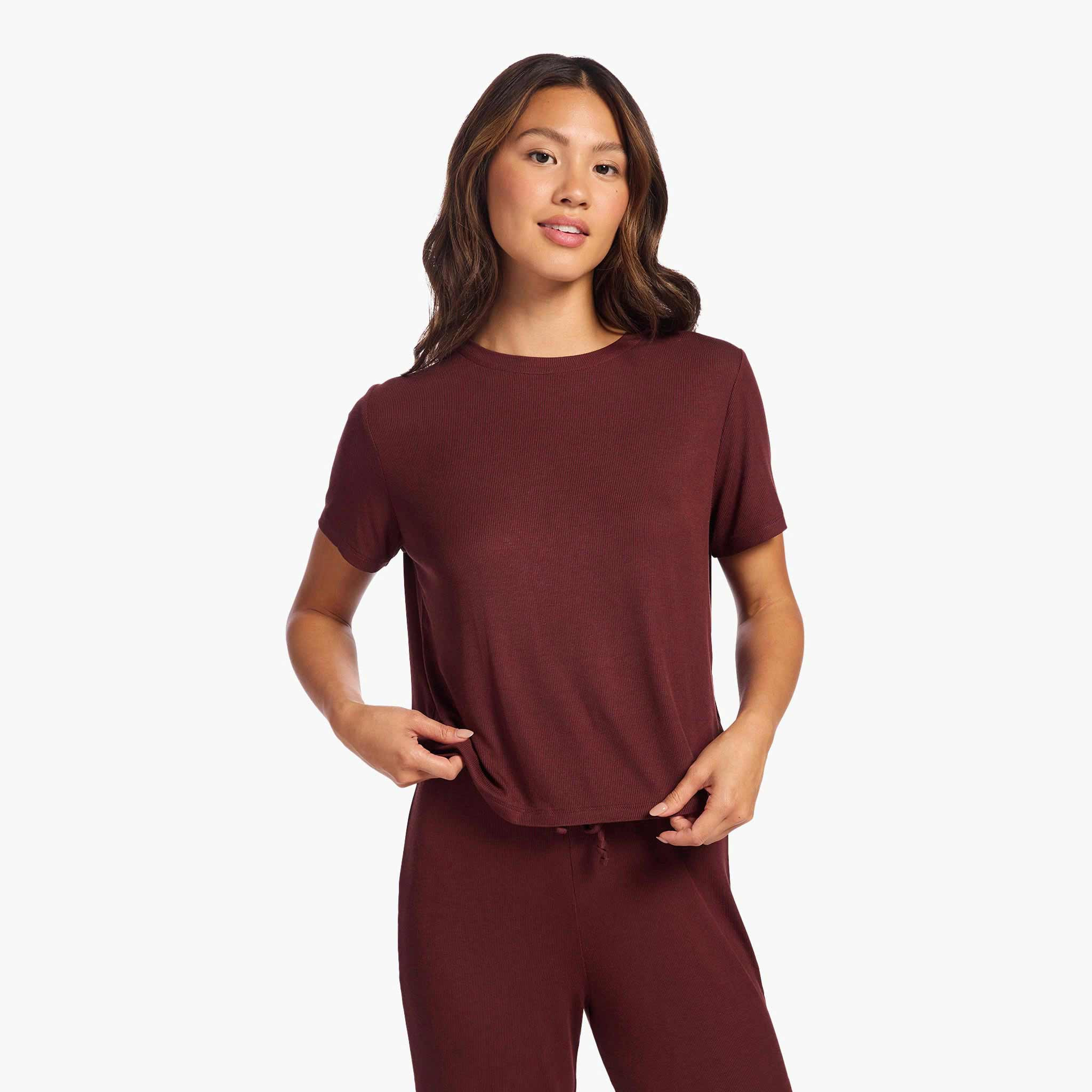 Ribbed Pajama Set | Black Cherry | Nuuds US