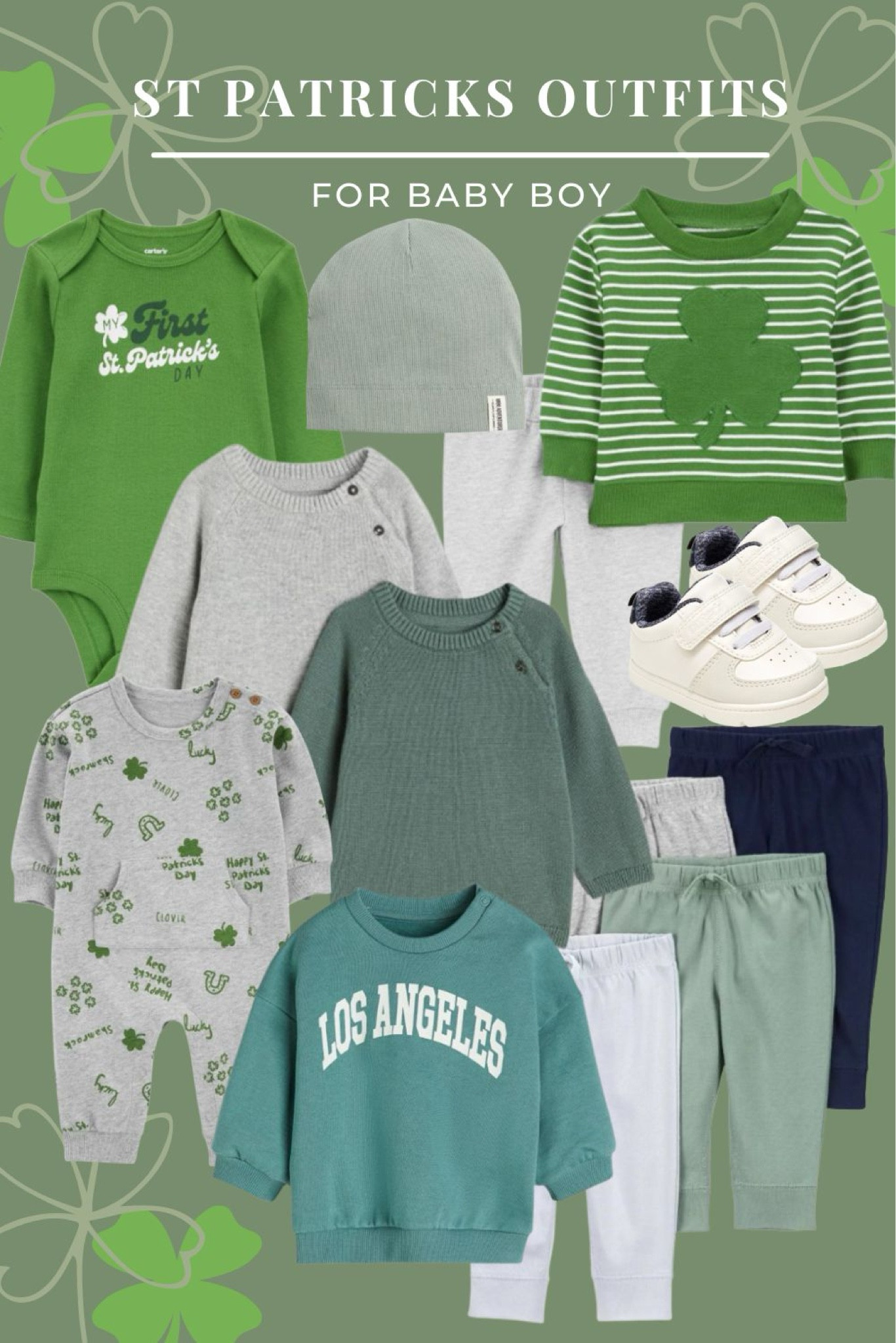 St Patty’s Outfits for Baby Boy #stpatricksday #babyboyoutfits #stpattys

#LTKSpringSale #LTKbaby #LTKkids