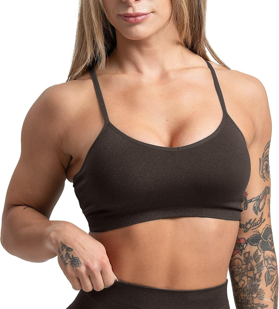 Gymreapers Seamless Sports Bra for Women - Wireless Compression Padded Supportive Bras for Gym, Y... | Amazon (US)