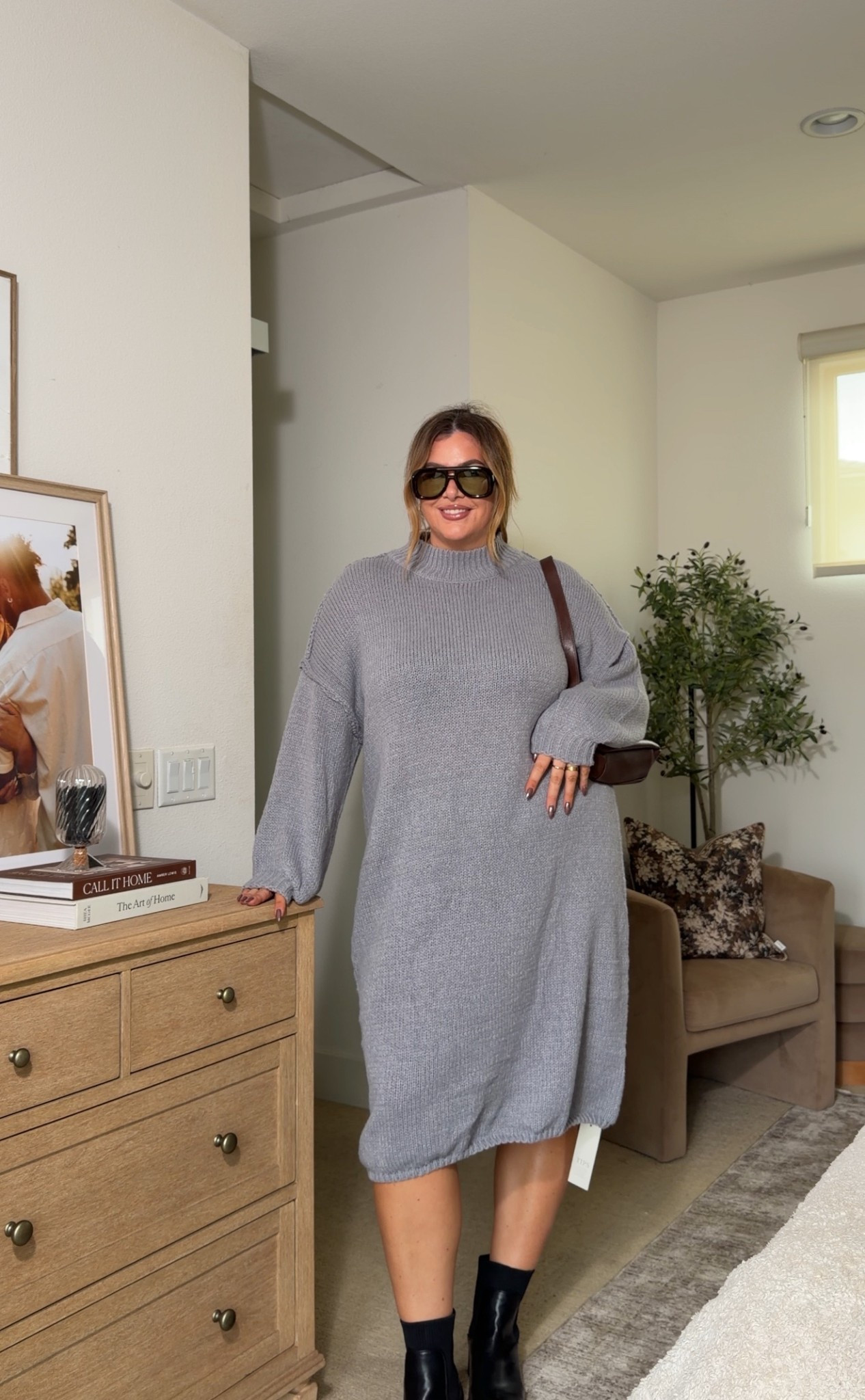 just found this oversized sweater dress and I love it! So comfy and cute, wearing it in an xl ✨

#LTKSeasonal #LTKootd #LTKMidsize