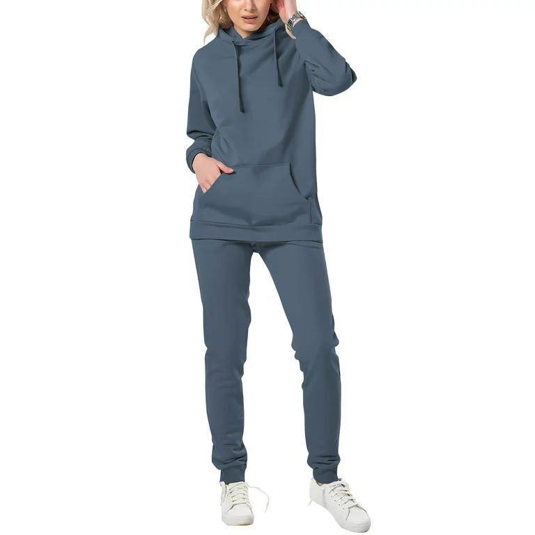 Ma Croix Womens Premium French Terry Pullover Hoodie and Jogger Sweatpants Set Tracksuit - Walmar... | Walmart (US)
