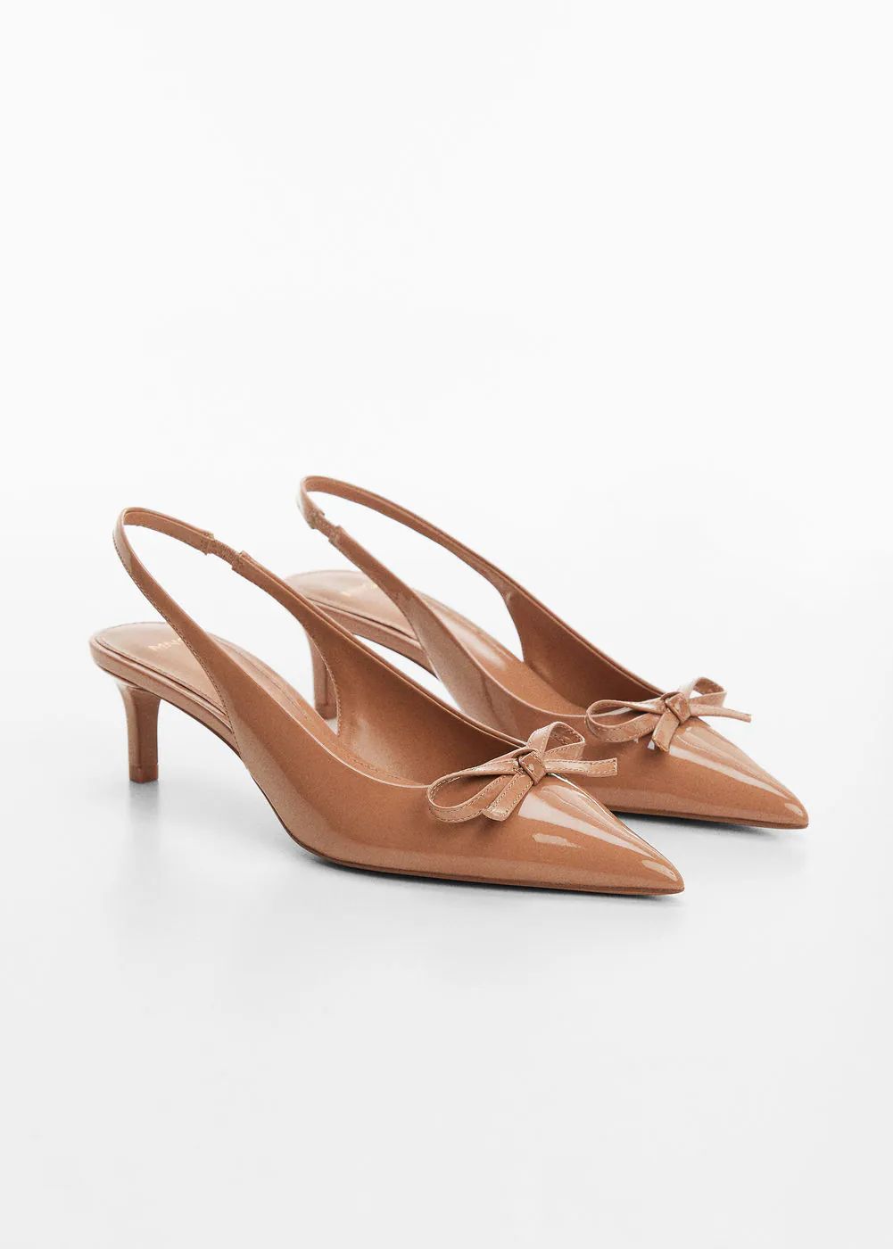 Patent leather slingback-heeled shoes -  Women | Mango United Kingdom | MANGO (UK)
