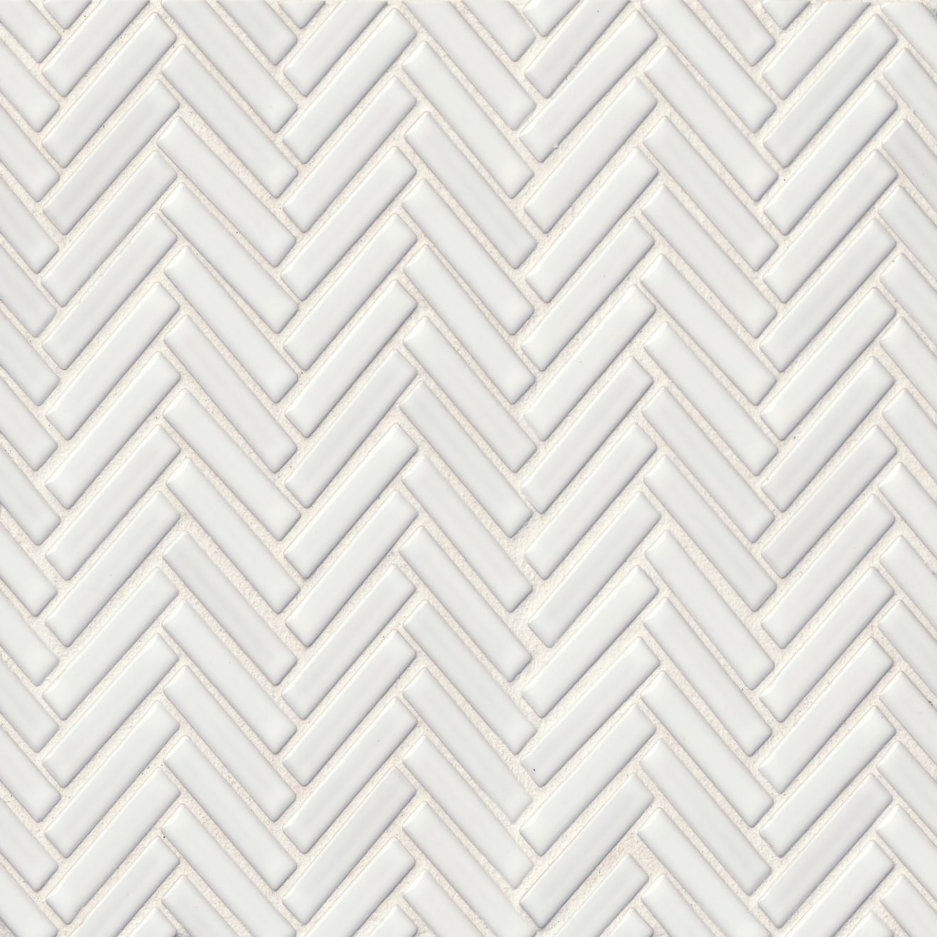 90 1/2" x 2" Floor & Wall Mosaic in White | Bedrosians Tile & Stone