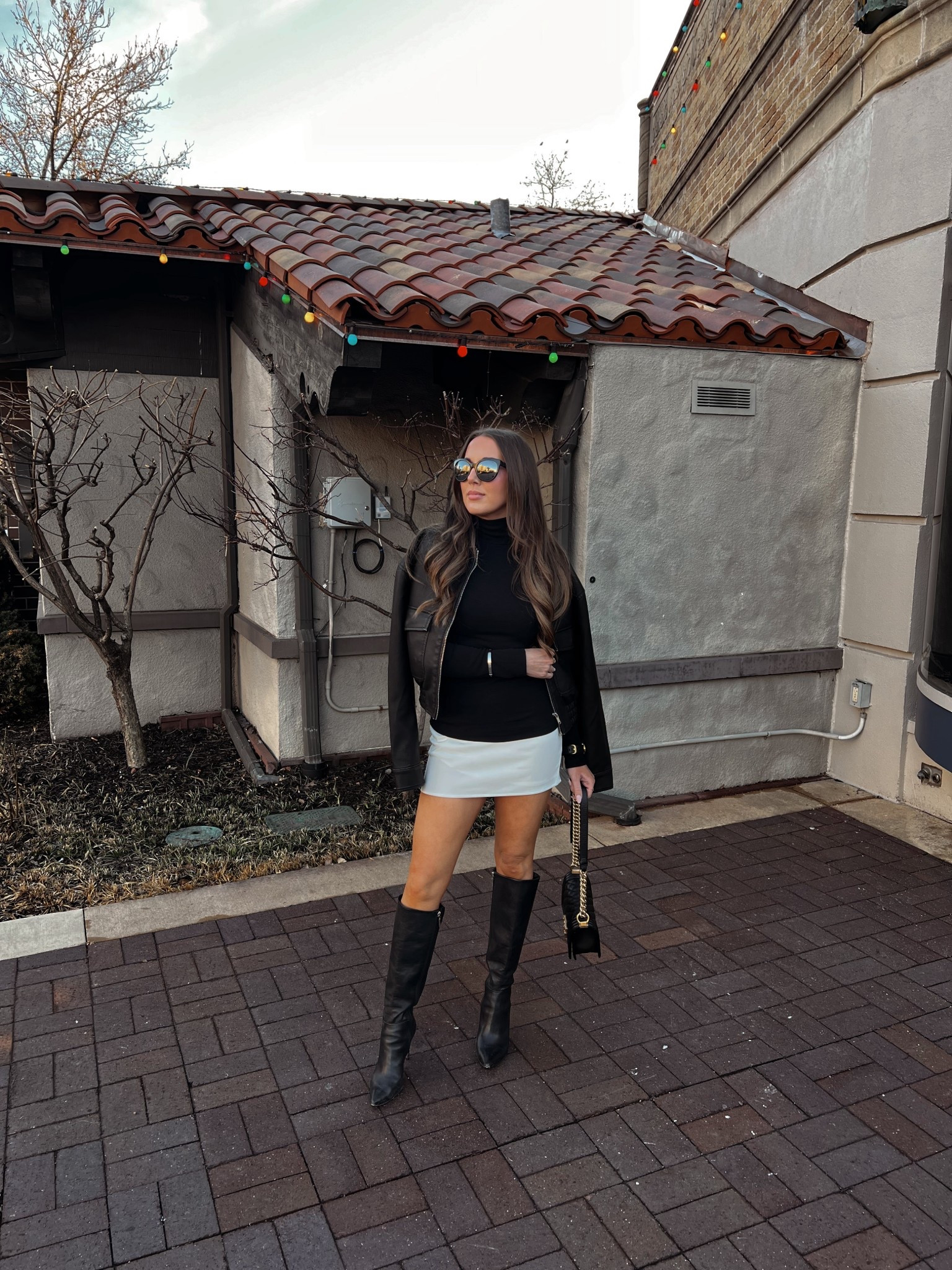A classic winter outfit combo!

Wearing S in turtleneck, wearing XS in skirt + jacket

#LTKPetite #LTKootd