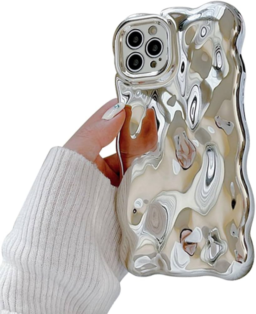 Aitipy Compatible with iPhone 13 Pro Case, Cute 3D Wave Bubble Pattern and Stylish Wavy Border, S... | Amazon (US)