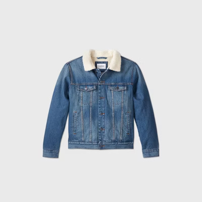 Men's Sherpa Lined Denim Trucker Jacket - Goodfellow & Co™ | Target