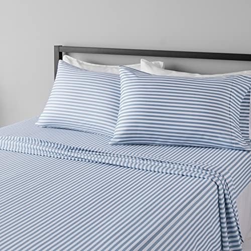 Amazon Basics Lightweight Breathable Super Soft Microfiber 4 Piece Bed Sheet Set, Wrinkle Resista... | Amazon (US)