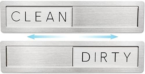 Stainless Steel Dishwasher Magnet Clean Dirty Sign - Premium Magnetic Signs That Say Clean/Dirty ... | Amazon (US)