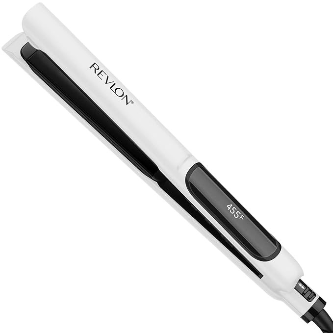 REVLON Crystal C + Ceramic Digital Hair Flat Iron | Long-Lasting Shine and Less Frizz, (1 in) | Amazon (US)